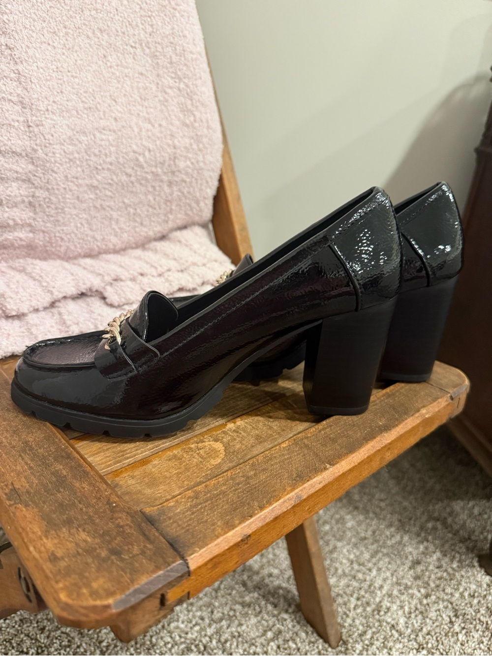Jones New York Cyrena Black Patent Chain Loafers 7.5M - Picture 13 of 16